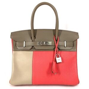HERMES Birkin 30 Tote Bag Handbag in Taurillon Swift Leather for Men and Wome...